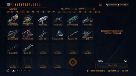 how to get more warframe slots|warframe weapons inventory slot.